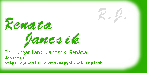 renata jancsik business card