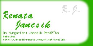 renata jancsik business card